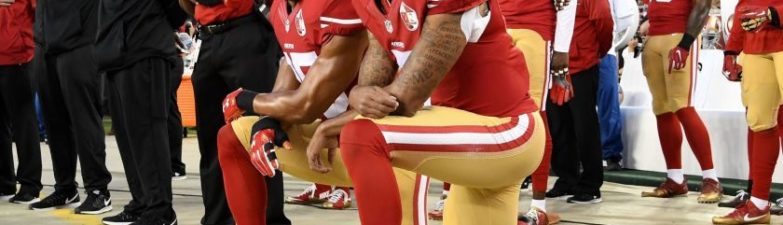 Colin Kaepernick took a knee to protest police brutality.